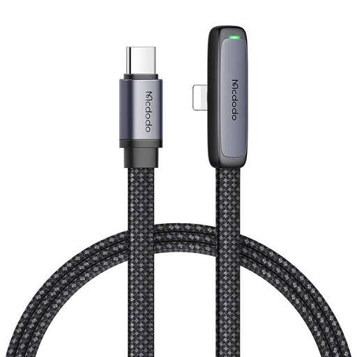 [66770] USB-C na kutni kabel za munju Mcdodo CA-3351, 1,8 m (crni)