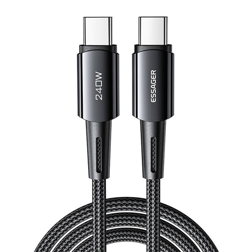 [066660] USB-C do USB-C kabel, Essager, EXCTT3-CGA0G-P, 240 W, 2 m (crni)