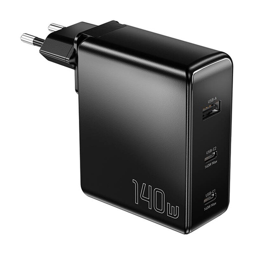 [066686] Zidni punjač, ​​Essager, ECT2CA-MQB01-Z, 2xUSB-C, USB-A, 140W (crni)