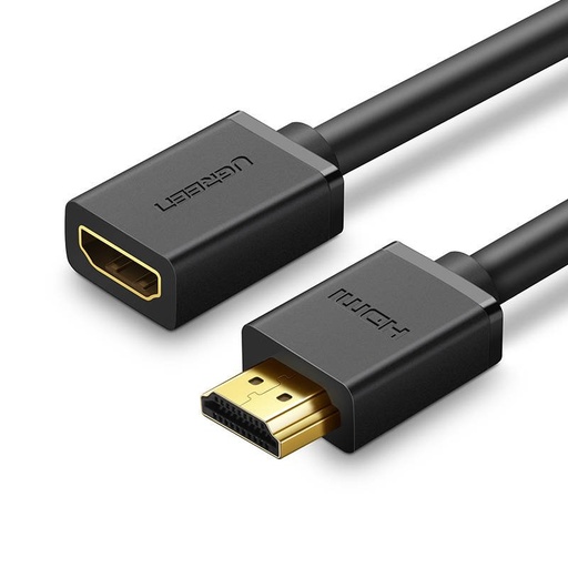 [022526] HDMI muški na HDMI ženski kabel UGREEN HD107, FullHD, 3D, 0,5 m (crni) (paket od 5 komada)