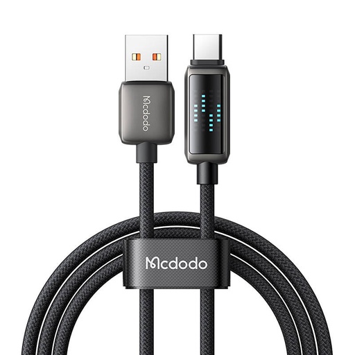 [070147] Mcdodo CA-2350 USB-A na USB-C kabel, 6A, LED zaslon, 1,2 m