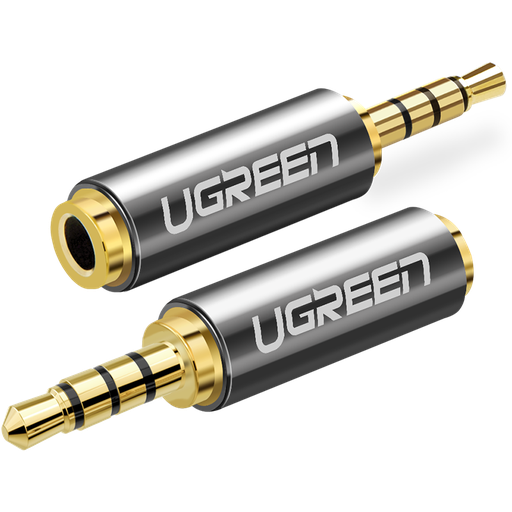 [023265] UGREEN 20501 Adapter 2,5 mm micro jack muški na 3,5 mm mini jack ženski (sivo) (paket od 5 komada)