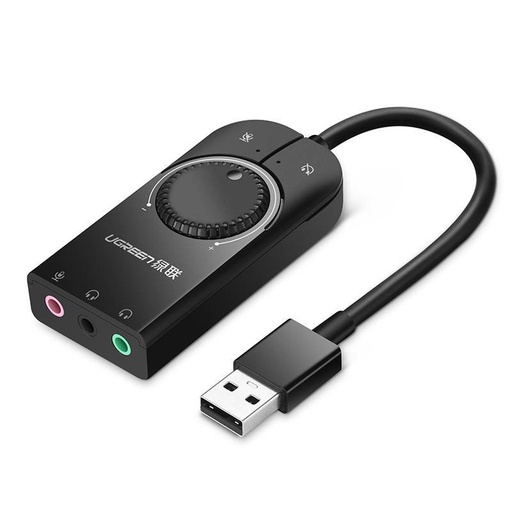 [023421] Vanjska USB audio kartica UGREEN 15cm (crna)