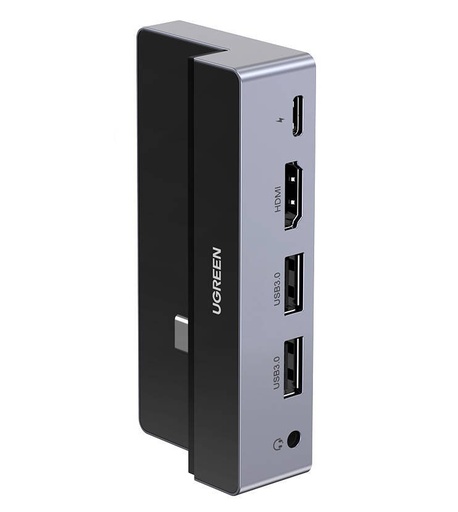 [023439] 5-u-1 adapter UGREEN CM317 USB-C na HDMI 4K@60Hz, 2x USB 3.0, USB-C PD 3.0 (sivo)