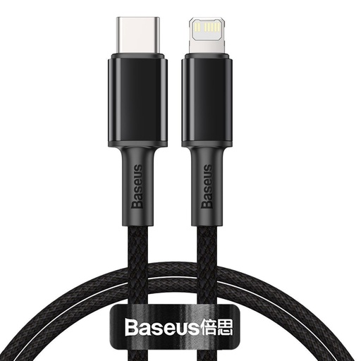 [024642] Baseus pleteni kabel visoke gustoće Type-C na Lightning, PD, 20 W, 2 m (crni)