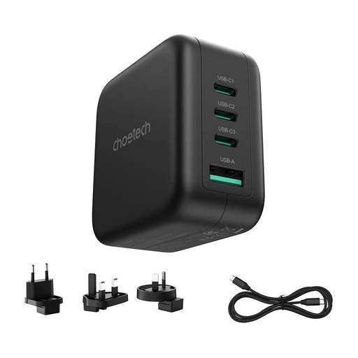 [072228] Choetech PD6055 70W GaN mrežni punjač s adapterima za SAD, EU, UK, AU