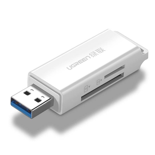 [024225] Čitač memorijskih kartica UGREEN CM104 SD/microSD USB 3.0 (bijeli)