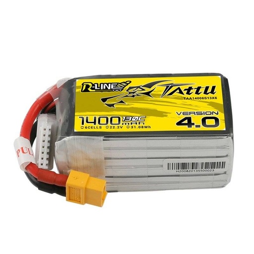 [025756] Baterija Tattu R-Line 4.0 1400mAh 22.2V 130C 6S1P XT60