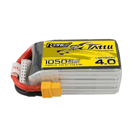 [025754] Baterija Tattu R-Line 4.0 1050mAh 22.2V 130C 6S1P XT60