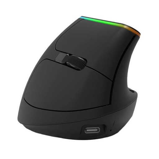 [025966] Bežični vertikalni miš Delux M618DB BT4.0 + 2,4 Ghz 4000 DPI RGB