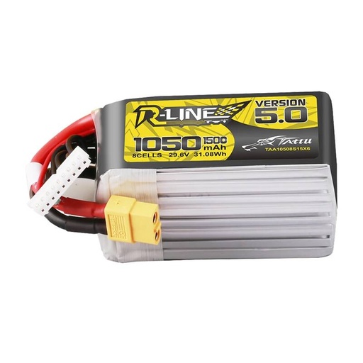 [073559] Lipo Tattu R-Line verzija 5.0 1050mAh 29.6V 8S 150C baterija s XT60 konektorom