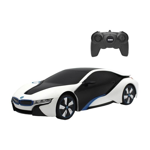 [069889] RASTAR R/C 1:24 BMW i8 auto na daljinsko upravljanje- UV osjetljiv (bijelo i žuto)