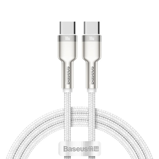 [025143] Kabel USB-C na USB-C Baseus Cafule, 100W, 1m (bijeli)