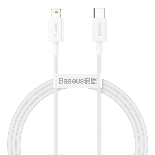 [026217] Baseus Superior Series kabel USB-C na Lightning, 20W, PD, 1m (bijeli) (paket od 5 komada)