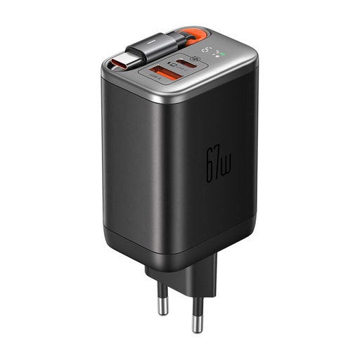 [072292] Mcdodo ch-4100 67W gan 2-u-1 USB-C+punjač, ​​65 cm USB-C kabel, crni