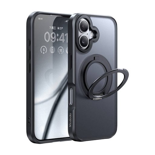 [072305] MCDODO PC-4930 magsafe futrola za iPhone 16 sa stajalicom (crna)