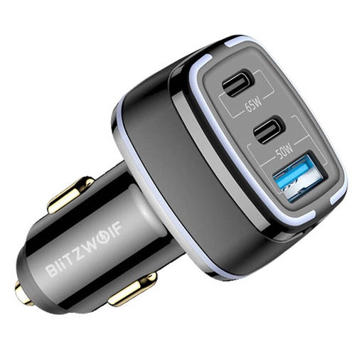 [073176] Blitzwolf BW-BC4 115W 3-port USB PD CAR CURGER