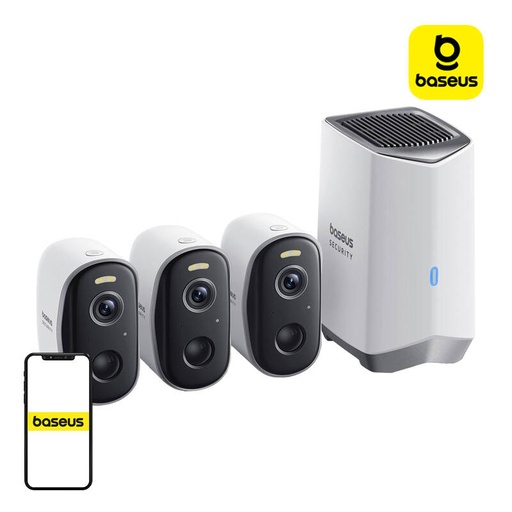 [073159] N1 Baseus 2K vanjski set kamere od 3 (bijelo)