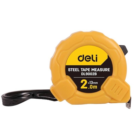 [027111] Čelična mjerna traka 2m/13mm Deli Tools EDL9002B (žuta)