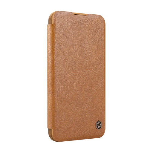 [069634] Nillkin Qin Prop Leather Iphone 16 slučaj (smeđa)