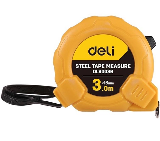 [027112] Čelična mjerna traka 3m/16mm Deli Tools EDL9003B (žuta)