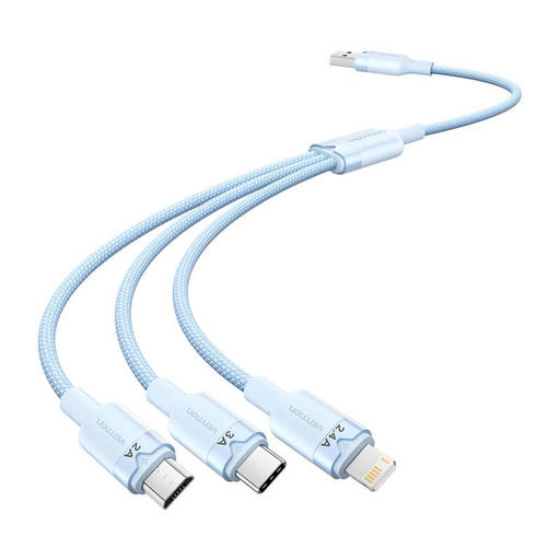[074169] USB 2.0 A do 3in1 3A kabel za kabel CTPLG 1,5m (plava)