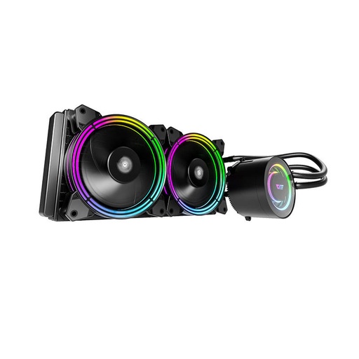 [027509] PC vodeno hlađenje AiO Darkflash TR240 RGB 2x 120x120 (crno)