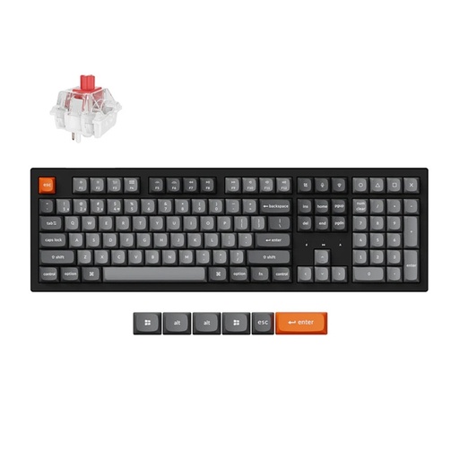 [075888] Keychron K10 Max RGB Red Switch Bežična tipkovnica (Black) [K10M-B1].