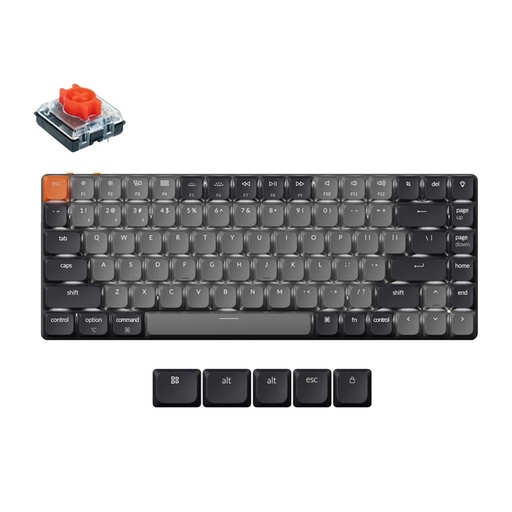[075890] Keychron K3 LED crvena prekidača bežična tipkovnica niskog profila (siva) [K3X-A1].