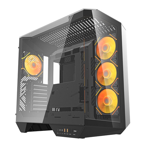 [074056] Darkflash DY470 računalna futrola (crna) + 4 ventilatora + GPU nosač