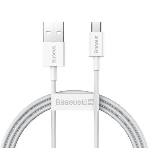 [027663] Baseus Superior Series kabel USB na mikro USB, 2A, 1m (bijeli) (paket od 5 komada)