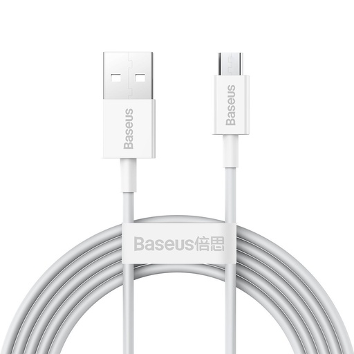 [027665] Baseus Superior Series kabel USB na mikro USB, 2A, 2m (bijeli) (paket od 5 komada)