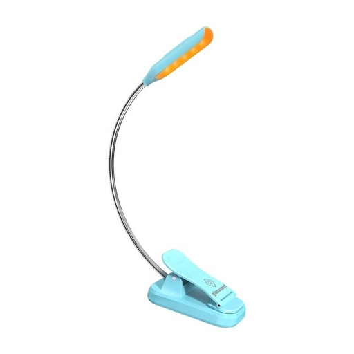 [074337] Bežična svjetiljka Glokent mini glcsntbl103b Clip-on knjiga svjetlo, usb-c plava