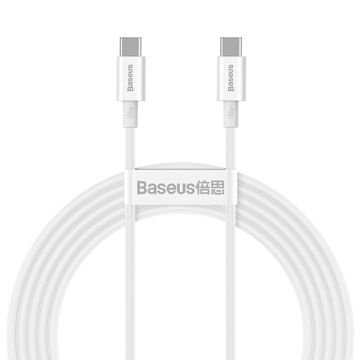 [027726] Baseus Superior Series kabel USB-C na USB-C, 100 W, 2 m (bijeli)