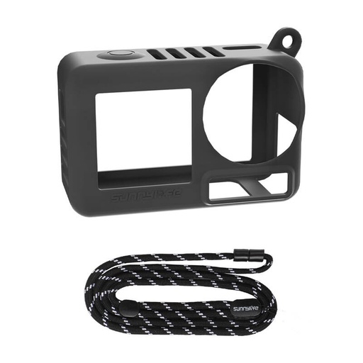 [074215] Sunnylife OA5-BHT885-D silikonski futrola s remenom za akciju 5 Pro (crna)