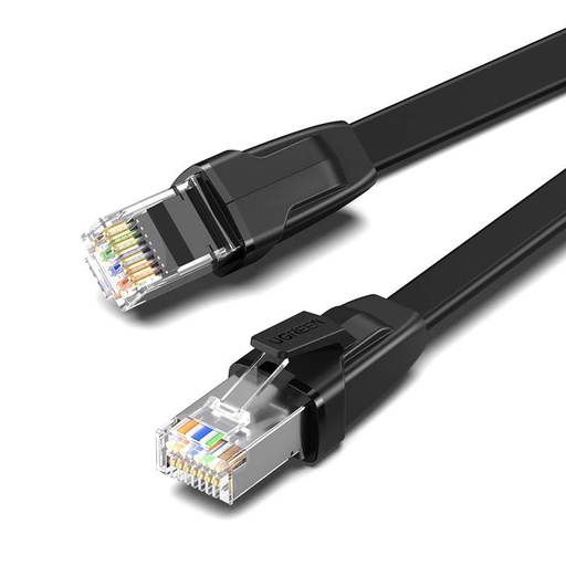 [028107] Ravni kabel od čistog bakra UGREEN NW134 Ethernet RJ45, Cat 8 U/FTP 3m (crni)