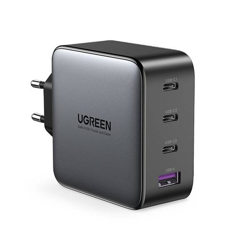 [045475] Zidni punjač UGREEN CD226, USB QC3.0, 3x USB-C, 100W, PD (crni)