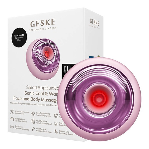 [062514] Geske Sonic Cool & Toplo Massager za lice i tijelo 9in1 (ružičasta)
