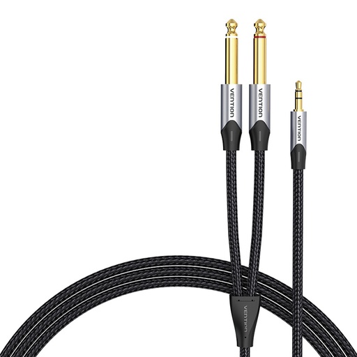 [075740] Audio kabel mini priključak od 3,5 mm do 2x priključak 6,35 mm muški vent barhl 10m
