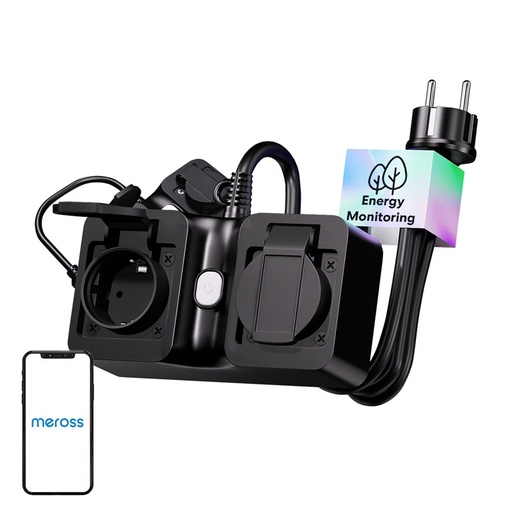 [077933] MEROSS MOP320MA-EU WiFi Smart Power Strip, Outdoor, IP44 (Matter)