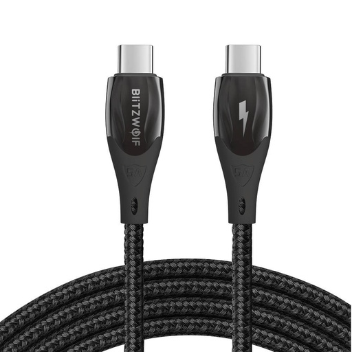 [028954] Kabel USB-C na USB-C BlitzWolf BW-FC1, 96W, 5A, 1m (crni)