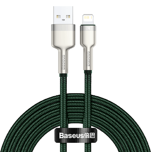 [029666] USB kabel za Lightning Baseus Cafule, 2.4A, 2m (zeleni)