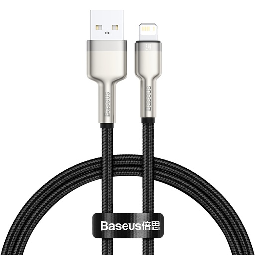 [029662] USB kabel za Lightning Baseus Cafule, 2.4A, 0,25m (crni) (paket od 5 komada)