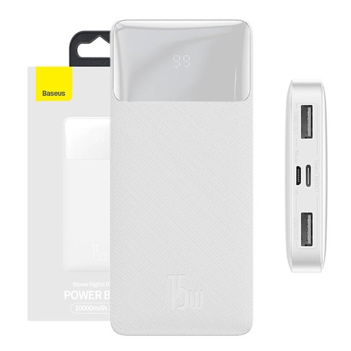 [029062] Powerbank Baseus Bipow 10000mAh, 2xUSB, USB-C, 15W (bijeli)