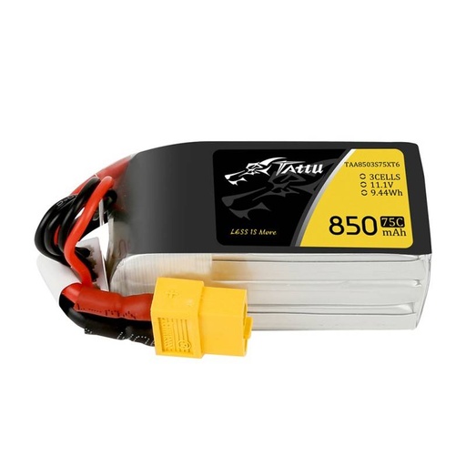 [030276] Baterija Tattu 850mAh 11.1V 75C 3S1P Konektor XT60