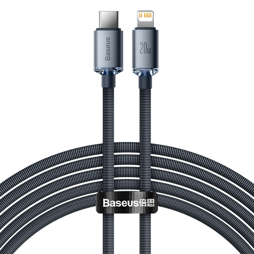 [030330] Baseus Crystal Shine kabel USB-C na Lightning, 20W, PD, 2m (crni)