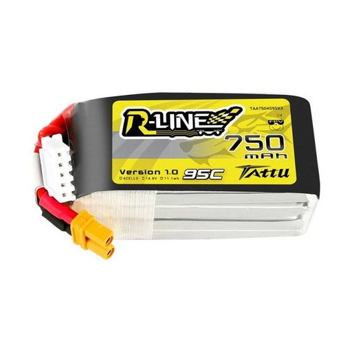 [030758] Baterija Tattu R-Line 750mAh 14.8V 95C 4S1P JST-XHR