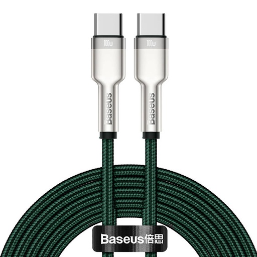 [031028] Kabel USB-C na USB-C Baseus Cafule, 100W, 2m (zeleni)