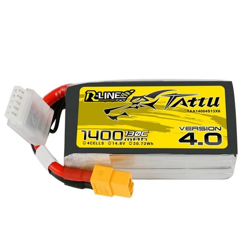 [033587] Baterija Tattu R-Line 4.0 1400mAh 14.8V 130C 4S1P XT60