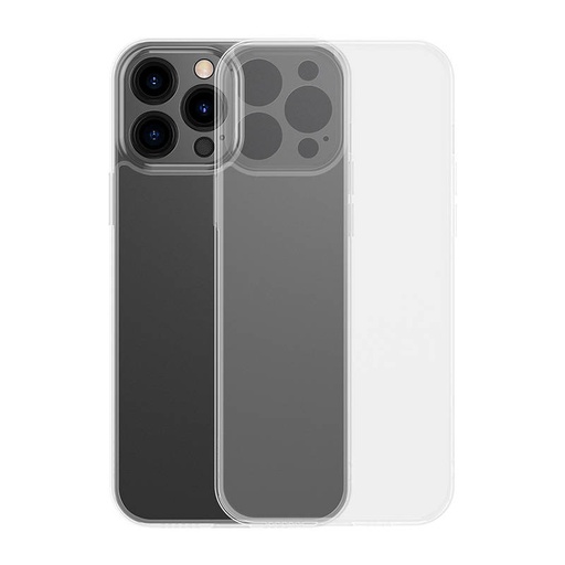 [033923] Baseus Frosted Case za iPhone 13 Pro Max (prozirna) + kaljeno staklo (paket od 5 komada)